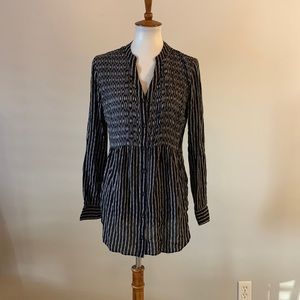 [Maeve] Black/White Pattern Blouse - Size 10